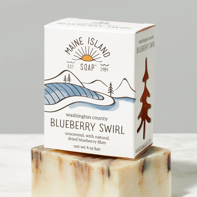 Washington County Blueberry Swirl: Maine Island Soap