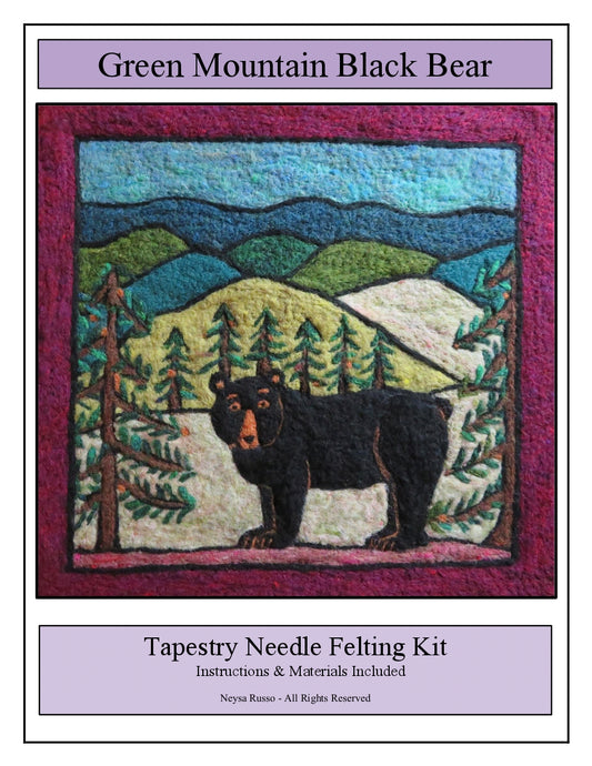 Green Mountain Black Bear: Neysa Russo Felted Tapestry Kit