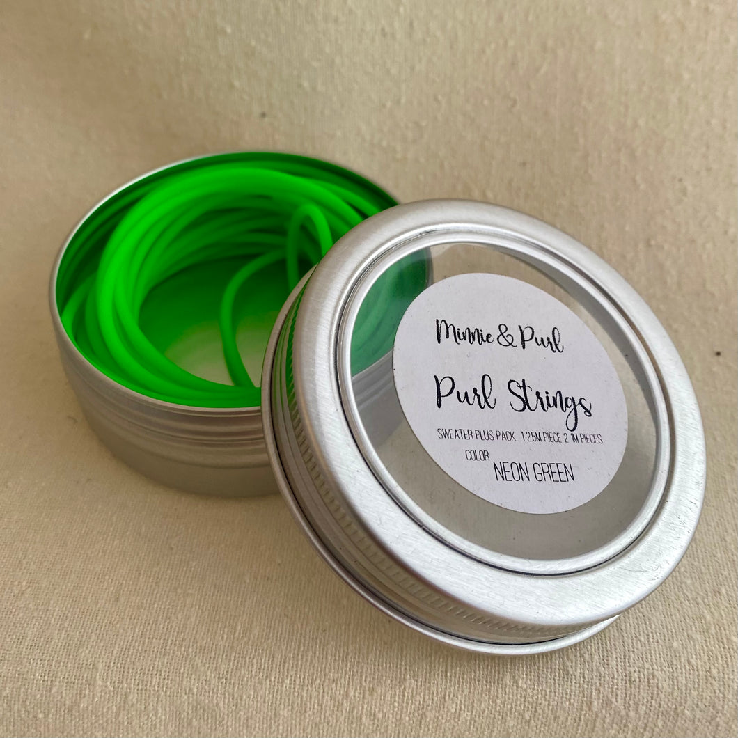 Green Labels String Neon Green: Purl Strings – PortFiber