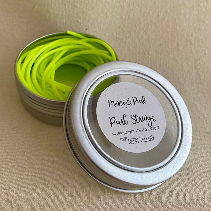 Neon Yellow: Purl Strings