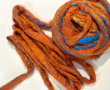 Beach Fire Sari Silk Roving