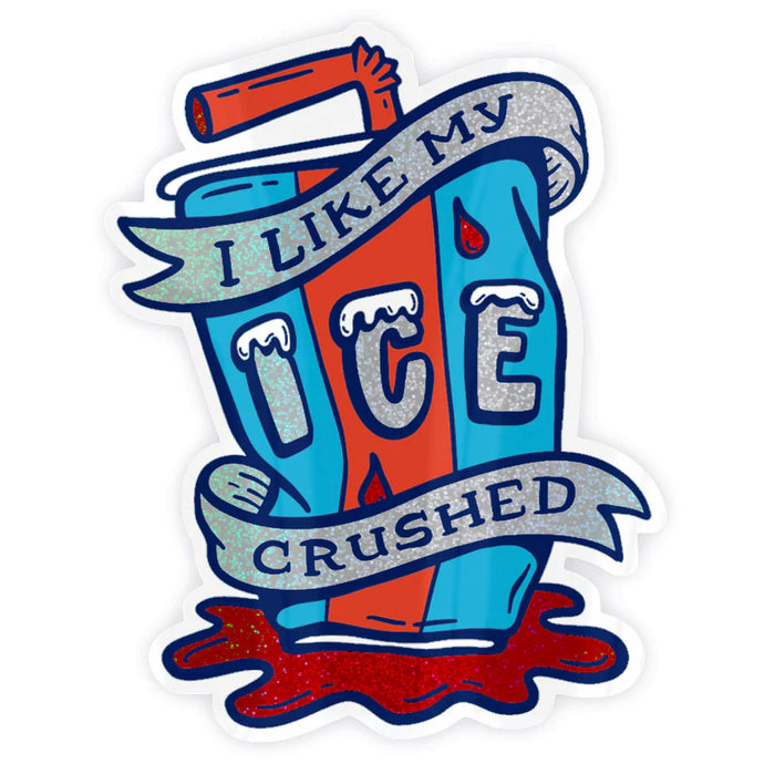 Shelli Can Crushed Ice Sticker