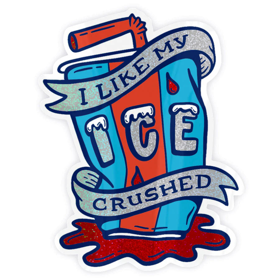 Shelli Can Crushed Ice Sticker