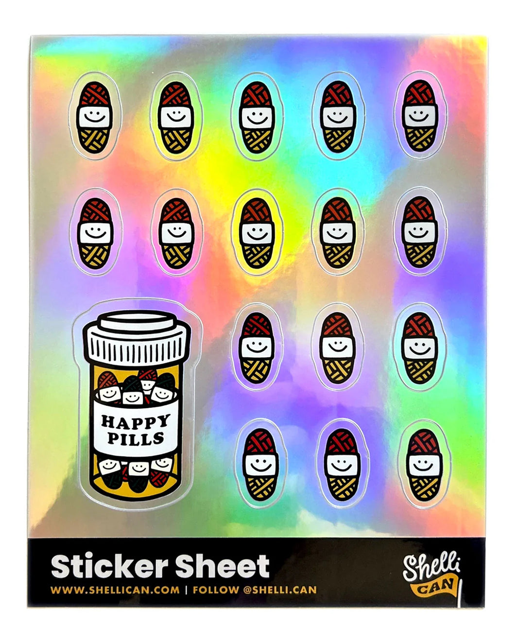 Shelli Can Happy Pills Sticker Sheet