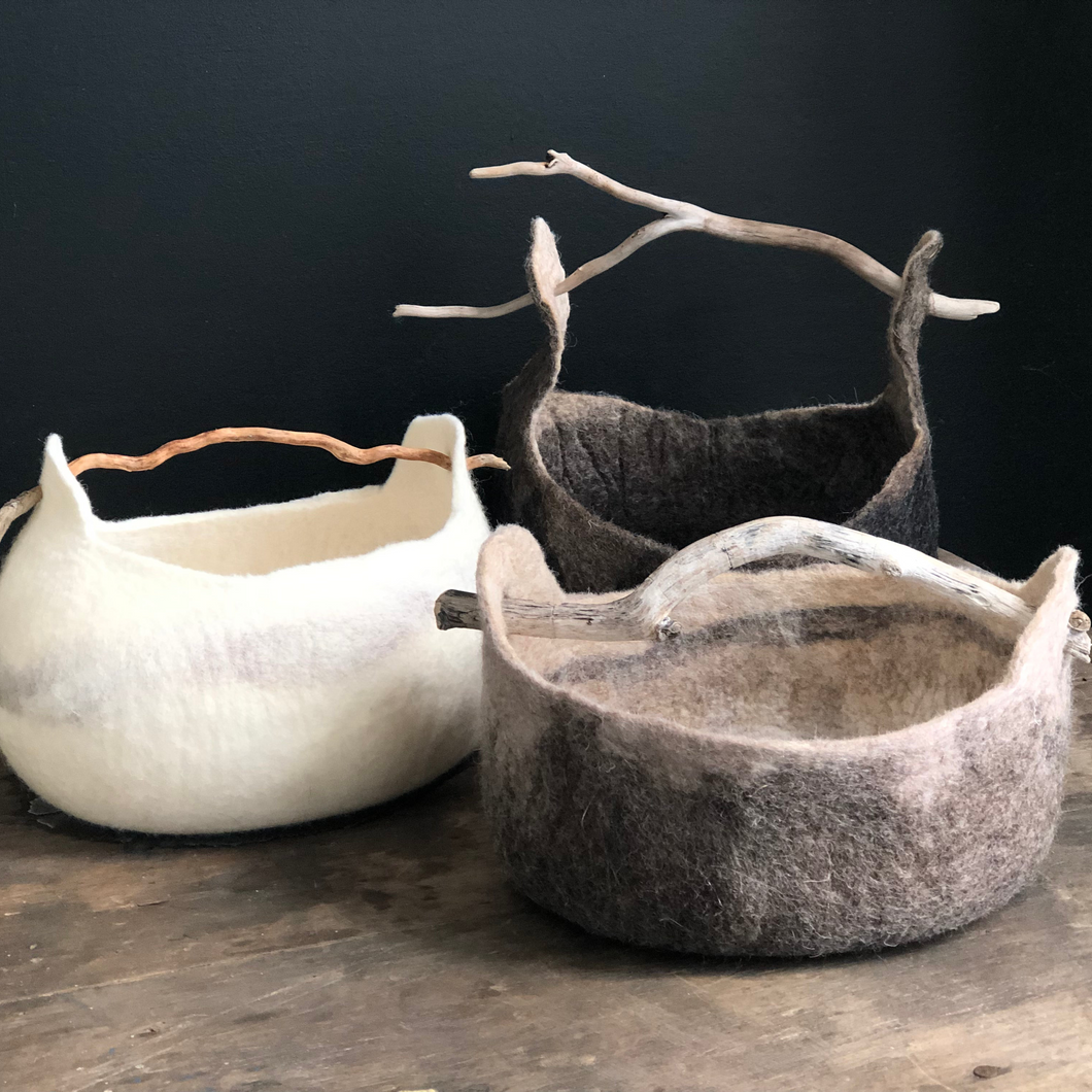 11.15.26 Wool and Wood: Felted Vessels with Driftwood Handles with Katherine Ferrier