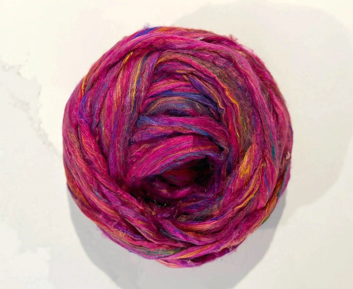 Firework Sari Silk Roving