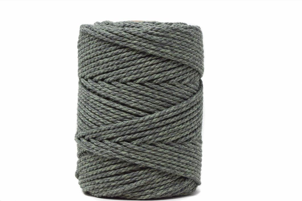 Eucalyptus + Charcoal: Ganxxet 3mm 3-Ply Cotton Rope