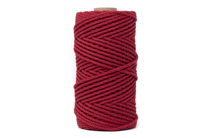 Berry Red: Ganxxet 3mm 3-Ply Cotton Rope