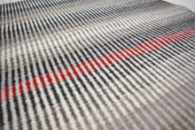 Cooper Designs Black & White & Red Handwoven Rug