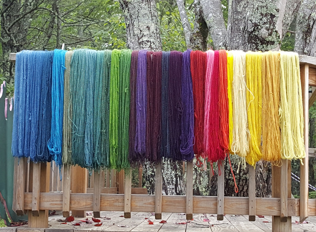 Plant-Dyed Rainbow Yarn