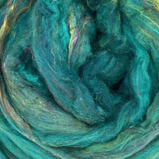 Funky Duckling Sari Silk Roving