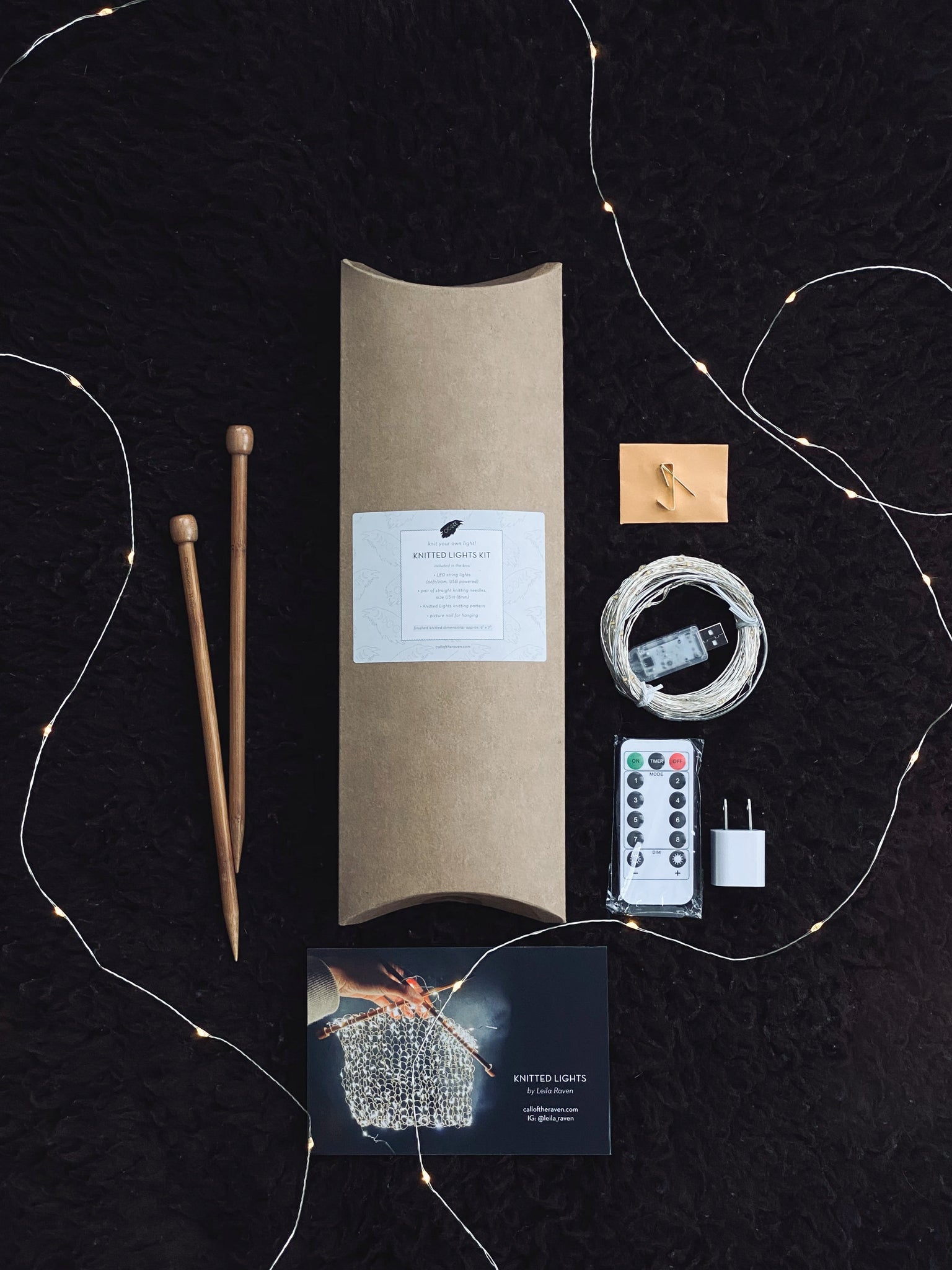 Knitted Lights Kit by Leila Raven PortFiber